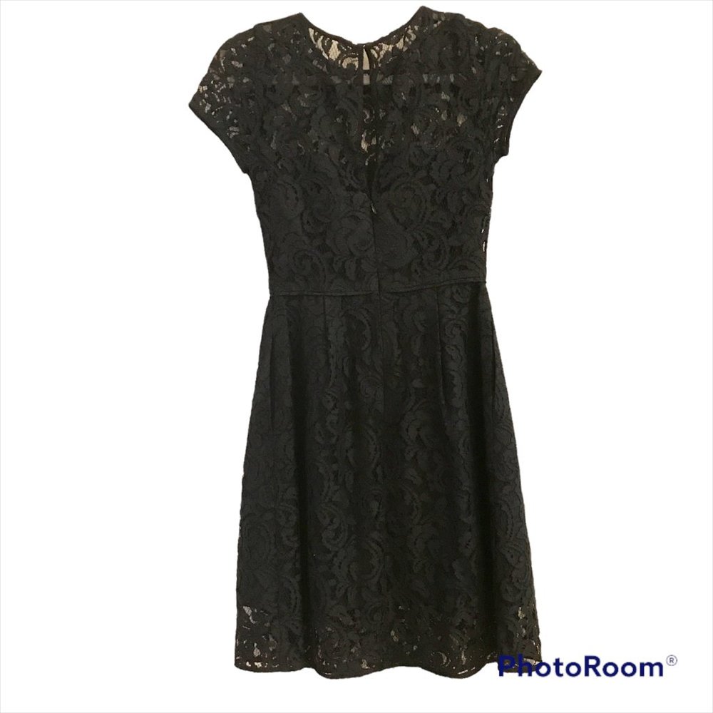 J. CREW Dress 0 Alisa Leavers Lace Navy Blue - Picture 3 of 9